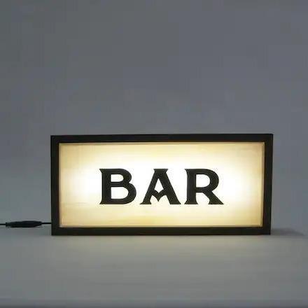 亚马逊热销 BAR创意灯箱展示 酒吧led灯气氛灯家居装饰广告灯