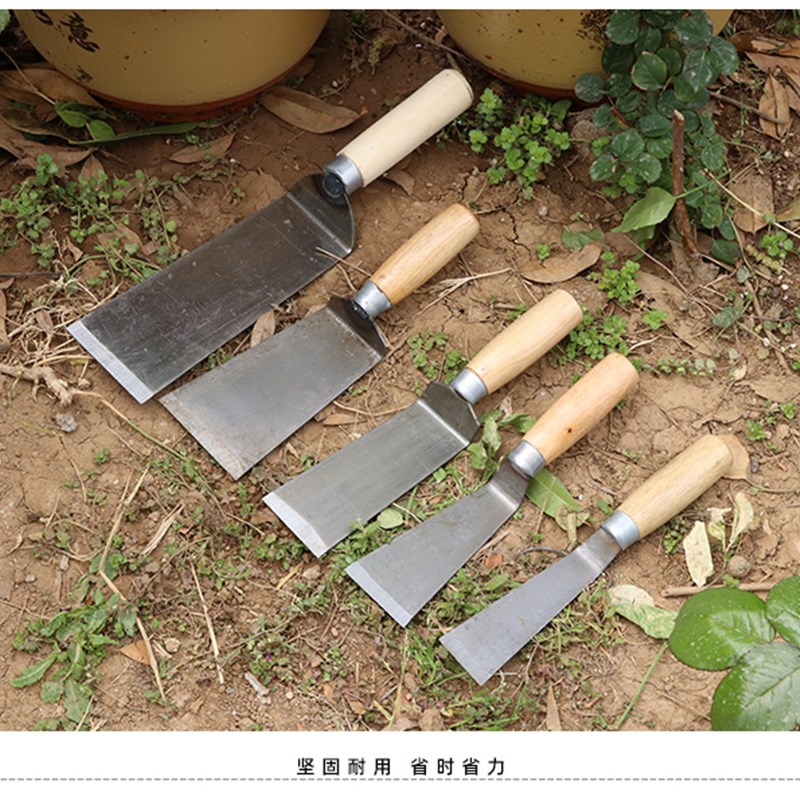 木柄小铲子加厚铁铲挖野菜专用铲栽花铲移K苗铲压瓜铲园林园艺工