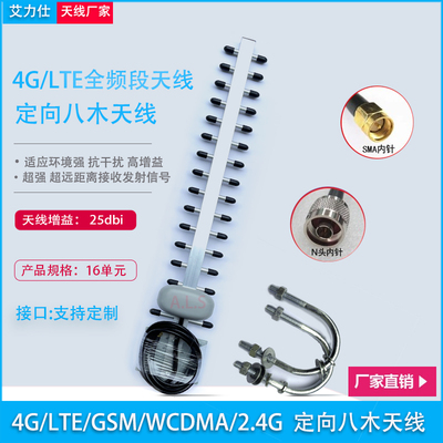 4G/LTE/2.4室外定向八木天线远程遥控无线网络监控工业路由器CDMA