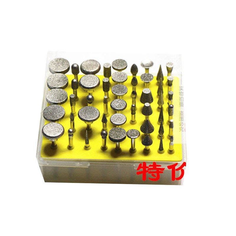 50PC金刚石磨头 玉石玛瑙去皮开窗金刚砂磨针 电磨配件打磨头,标准件/零部件/工业耗材,磨头,淘宝优惠券,粉丝福利购,淘宝优惠卷