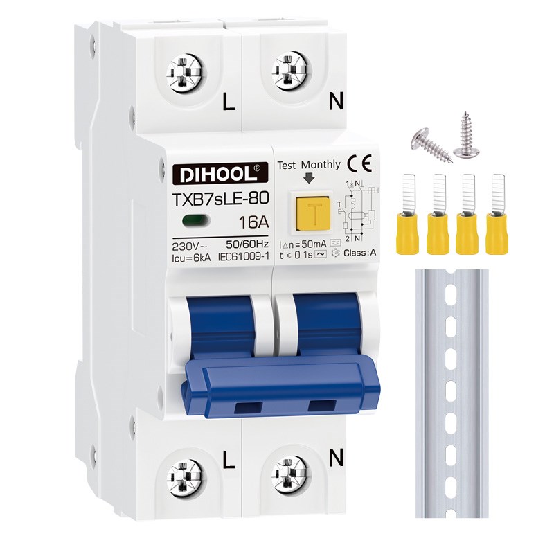 A型漏电保护器2P小体积充电桩开关新能源专用AC型电闸漏电断路器