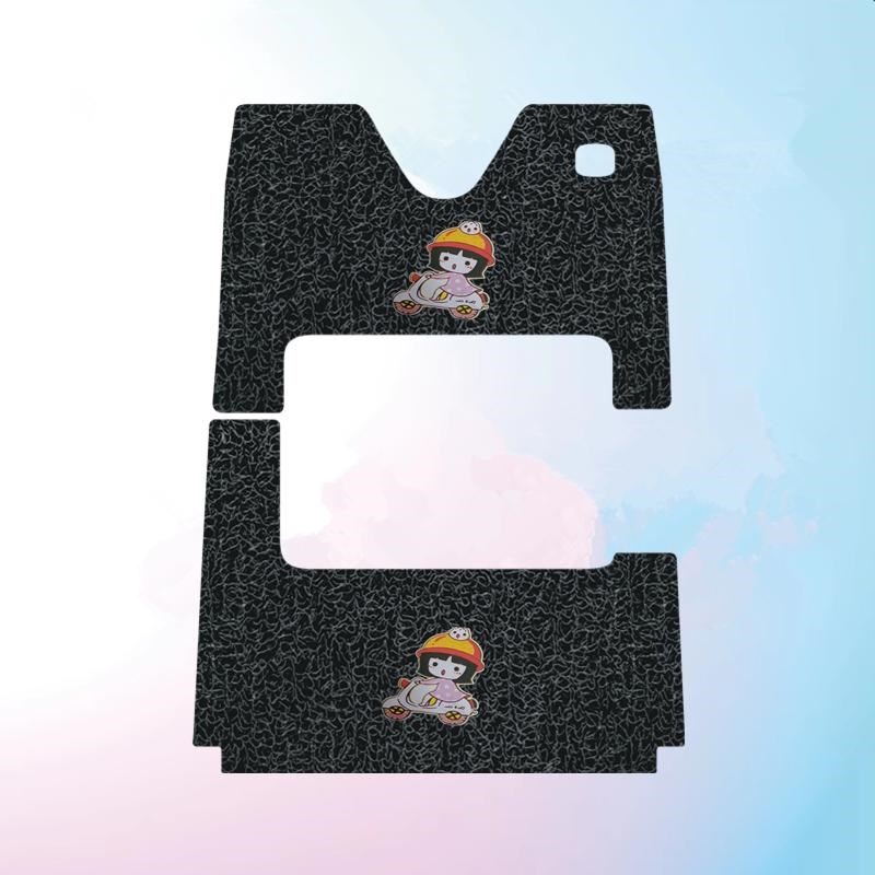 适用玫瑰之约Q2电动三轮车q2脚垫防水皮革脚踩垫丝圈踏板垫坐垫套