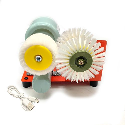 文玩全自动刷串机抛光羊毛刷金刚核桃橄榄核凤眼百香籽木串包浆机