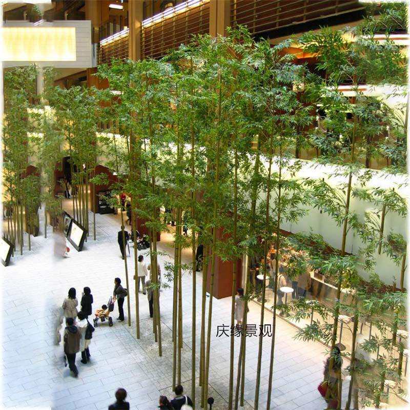 仿真竹子室外装饰隔断屏风挡墙造景竹盆栽加密绿植酒店装饰