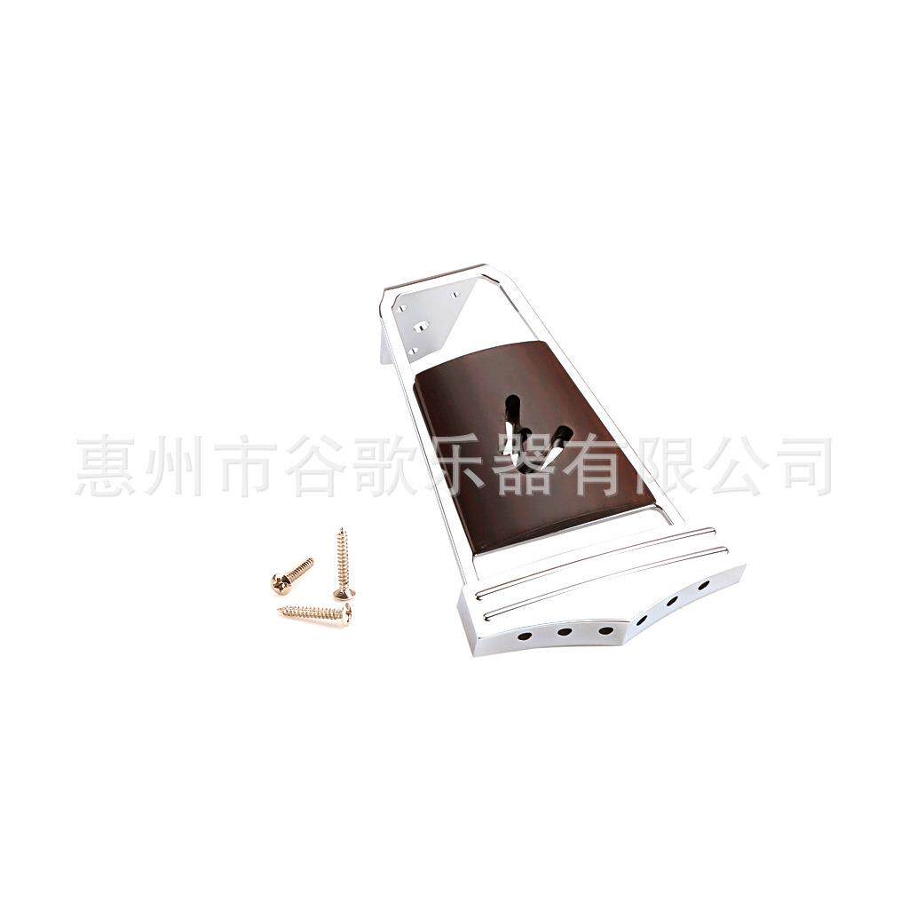 乐器吉他配件 吉他琴桥 吉他6弦铬色镶玫瑰木拉线板