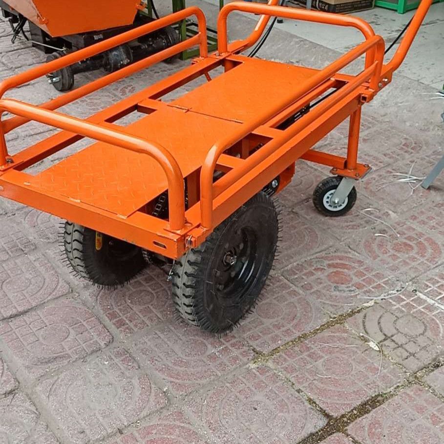 汽油电动平板车三轮车果园鸡公车工地手推车山地农用独轮车爬山虎