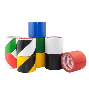 EK红色PVC地板胶带高粘防水耐磨地面标识警示区域划分地面 长18米