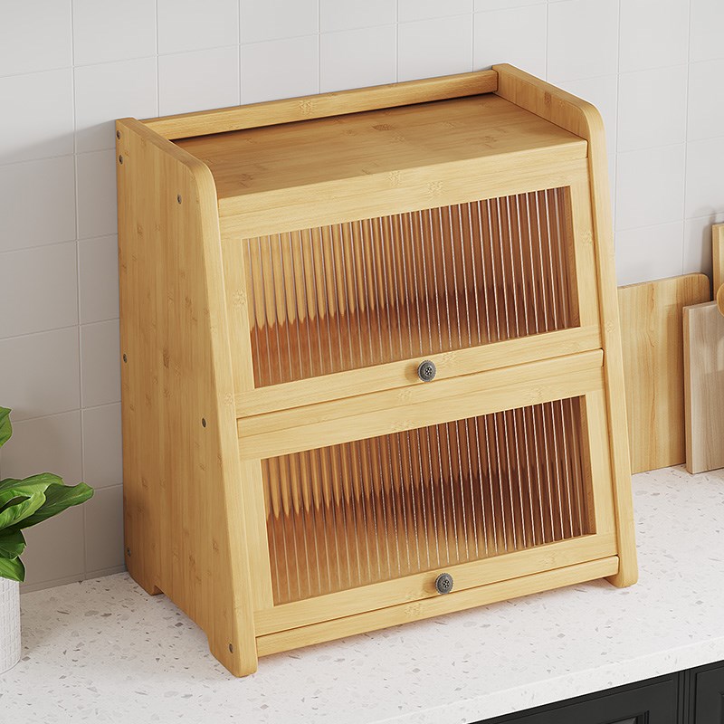 复古家用桌面防尘水杯收纳神器放茶具展示柜餐边储物咖啡置物架子