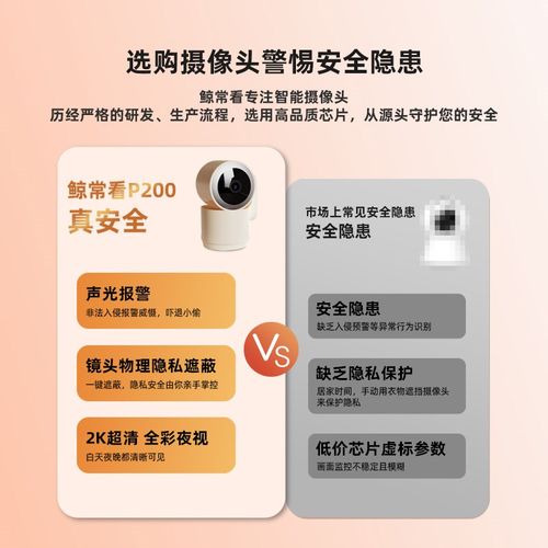 小鲸看看智能家用摄像头高清360度全景无线手机远程宝宝看护监控