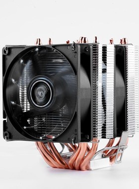 厂家直供德力风cpu风扇4铜管双塔775AMD1155  2011台式电脑散热器