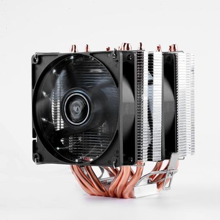 厂家直供德力风cpu风扇4铜管双塔775AMD1155  2011台式电脑散热器