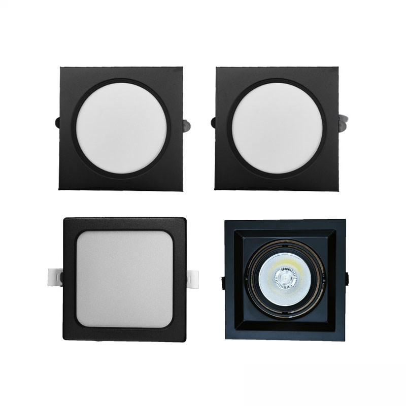 方形筒灯嵌入式双头筒灯LED格栅射灯单头斗胆灯网格吊顶专用10*20