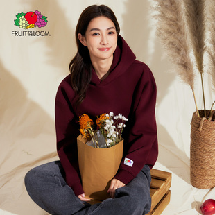 烫画加绒卫衣休闲美式 新品 外套 冬季 「鲜果布衣·新年红年衣」女款