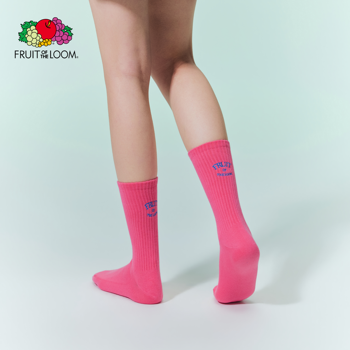 FRUIT OF THE LOOM/鲜果布衣男女春季潮流抑菌运动短袜中筒袜子