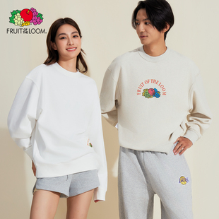 美国百年「鲜果布衣」2025秋冬男女潮流圆领印花复古打底纯棉卫衣