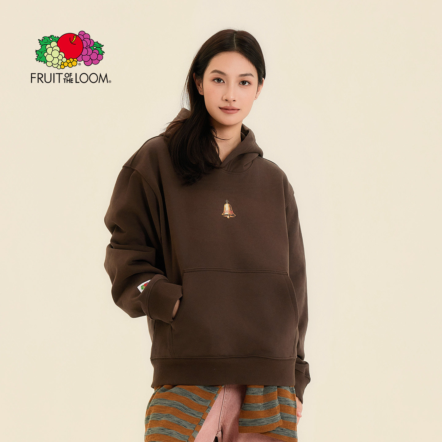 「鲜果布衣」2026男女春季新品印花薄绒连帽卫衣亲肤锁温休闲外套