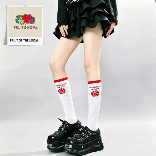 鲜果布衣袜子女长筒袜压力小腿袜