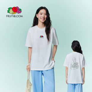FRUIT OF THE LOOM鲜果布衣2026春夏新款男女纯棉艺术印花长T恤