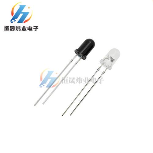 5MM红外发射管/红外接收管 F5光敏发射接收对管 圆头LED型 940nm