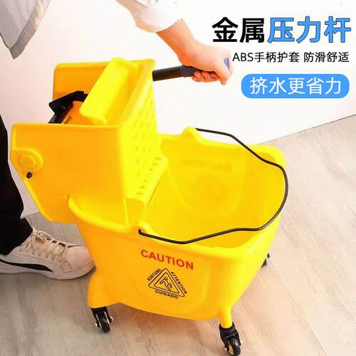 ll榨水车拖把桶挤水桶家用商用拖布桶保洁墩布车地拖桶免手洗拖地