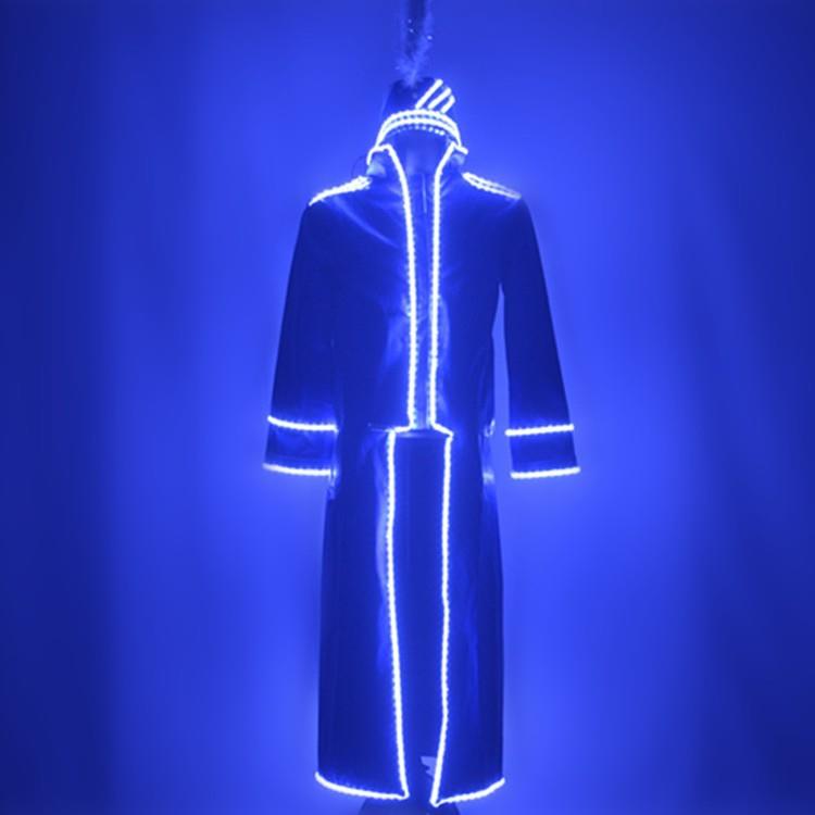 新款LED发光服装男装酒吧夜店KTV服务生个性上酒衣服潮流爆闪