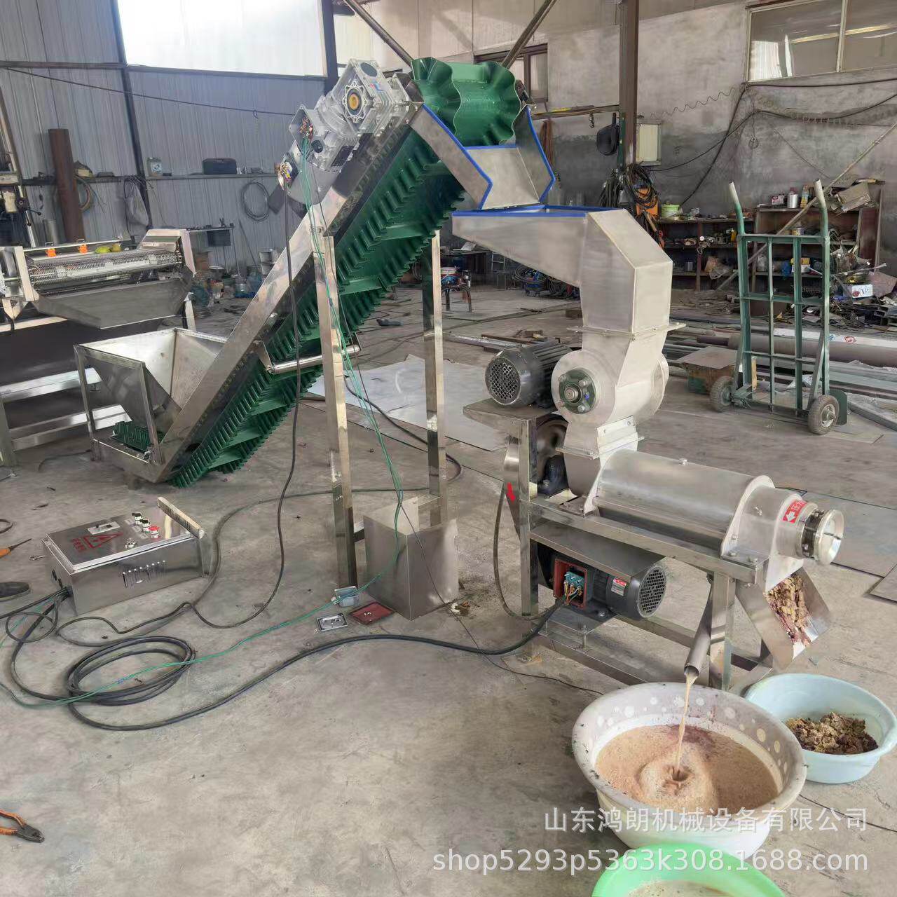果饮挤压榨汁机 工业大型压榨打汁机 鲜果粉碎挤压榨汁机