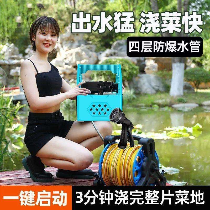 手提式抽水泵新款小型便携式水泵农用抽水机锂电灌溉浇菜神器浇地