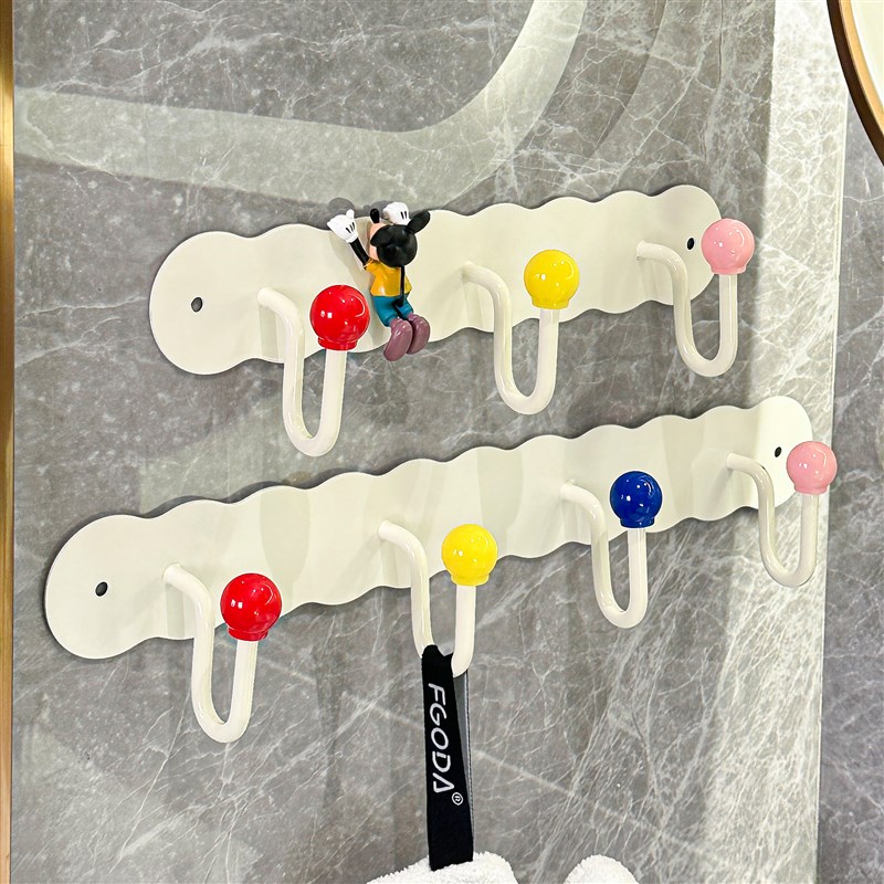 多巴胺挂钩家f用卫生间门后免打孔粘胶强力排钩浴室墙上无痕挂衣