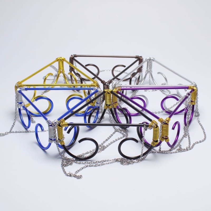 空气凤梨三d角架 办公室霸王个性手工花架 铝线挂架 金属创意垂吊