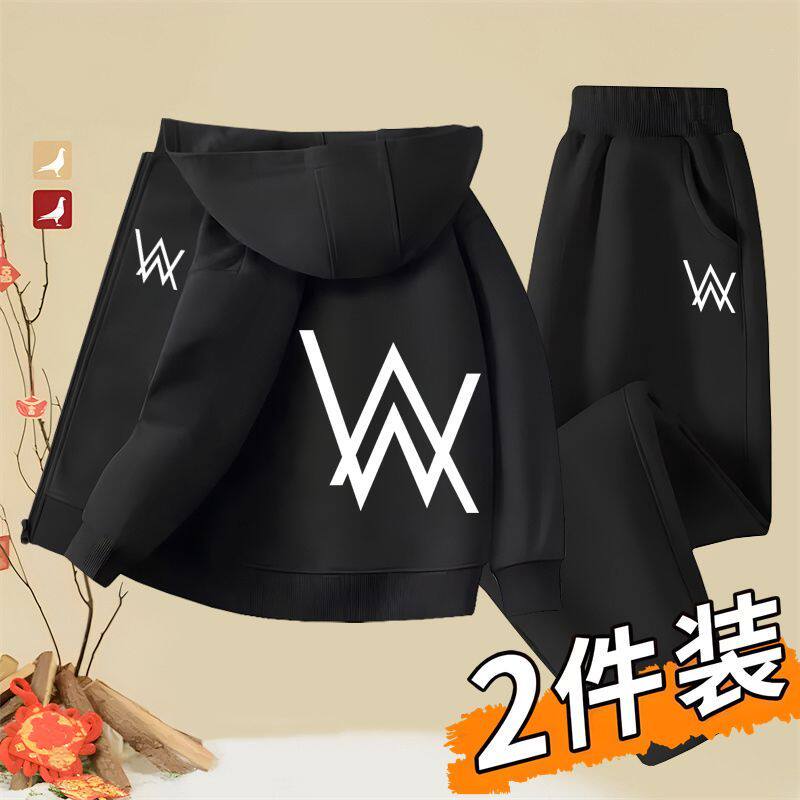 艾伦沃克嘉豪男童拉链外套套装秋