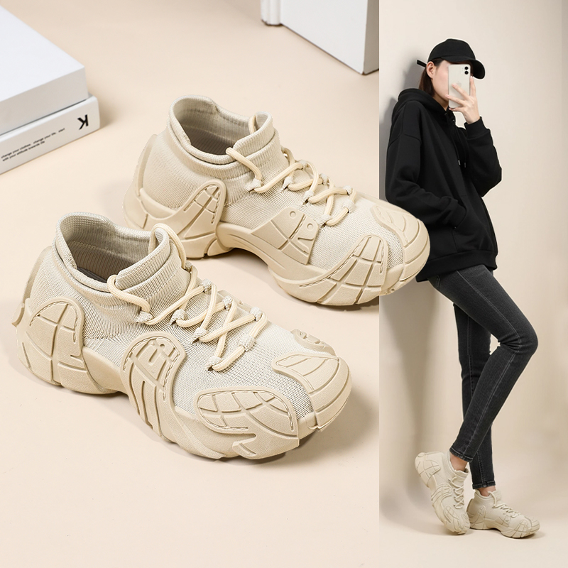 冬季增高老爹鞋女运动鞋休闲鞋加绒加厚保暖女鞋小个子冬季鞋子