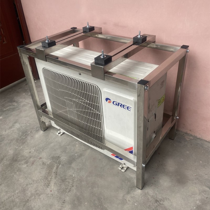 不锈钢空调外机落地架双层三层中央空调外机底座柜机增高架叠放架