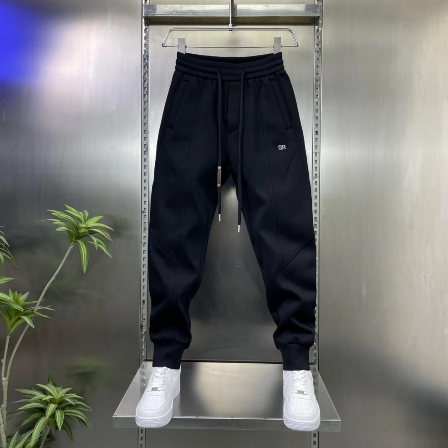 冬季新款加厚加绒保暖裤子男款百搭休闲卫裤男士户外运动束脚长裤