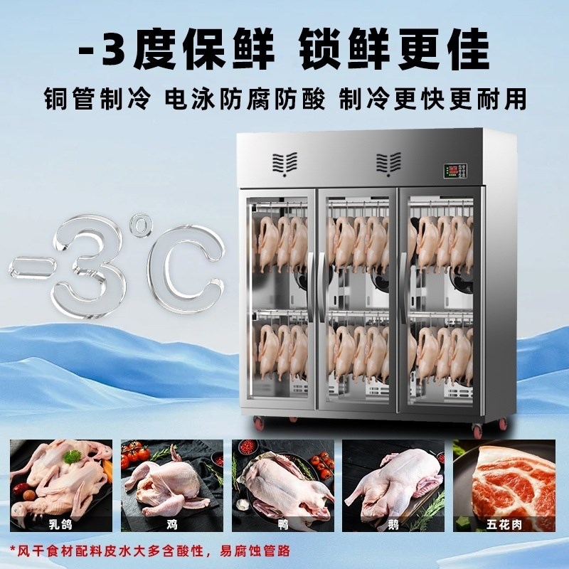 晾鸭柜商用晾胚柜风冷烤鸭风干柜吹鸭柜保鲜烧鹅烧腊柜除湿挂鸭柜