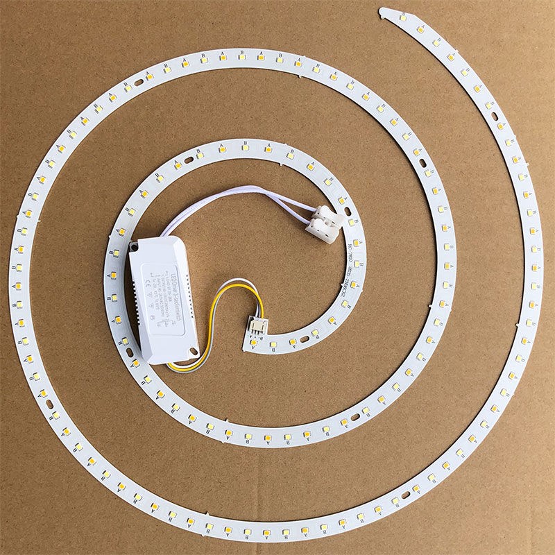 风扇灯LED替换吸顶灯圆形改造灯板三色变光灯片灯芯磁吸光源灯盘