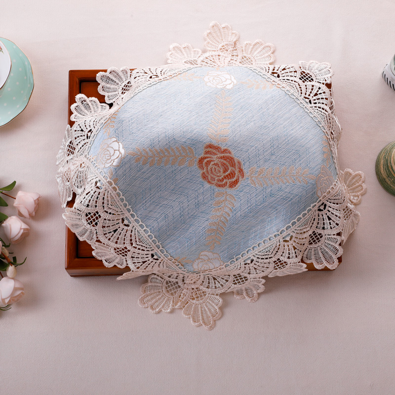 茶盘杯子茶具盖布防尘布万能盖巾电器家电盖巾蕾丝多用巾微波炉布