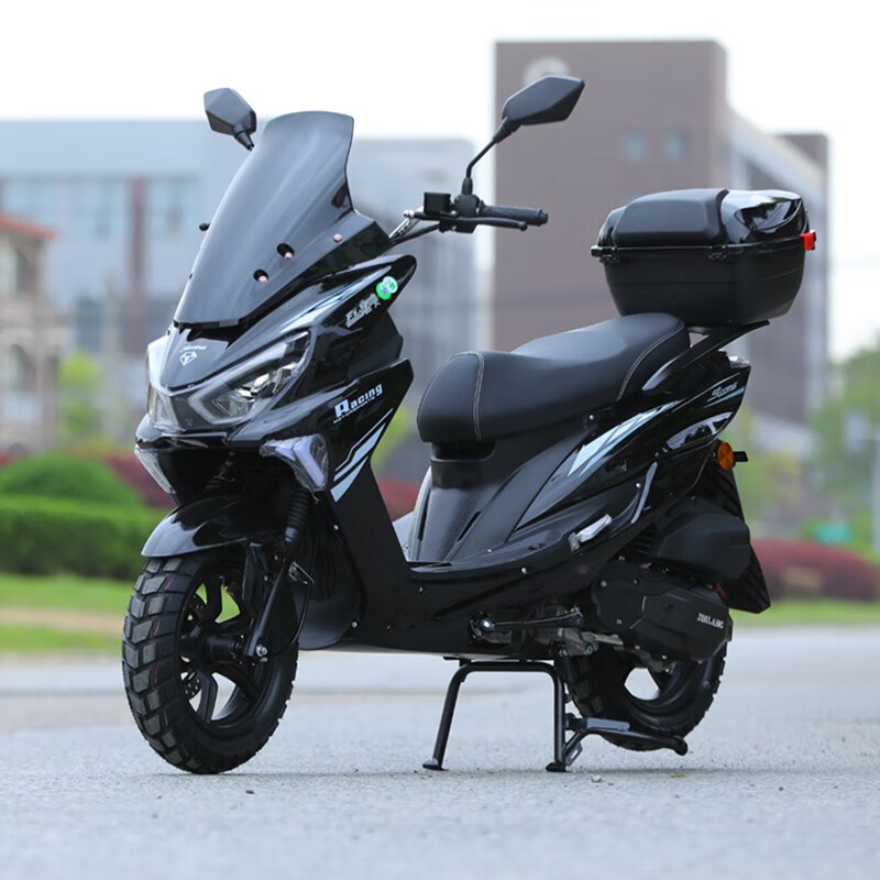 150CC燃油踏板车复古越野摩托车 国四电喷助力车整车可上牌带尾箱