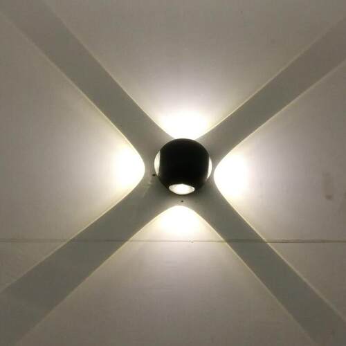 杰雯户外led圆形四道发光铝质壁灯室外围墙花园壁灯新款