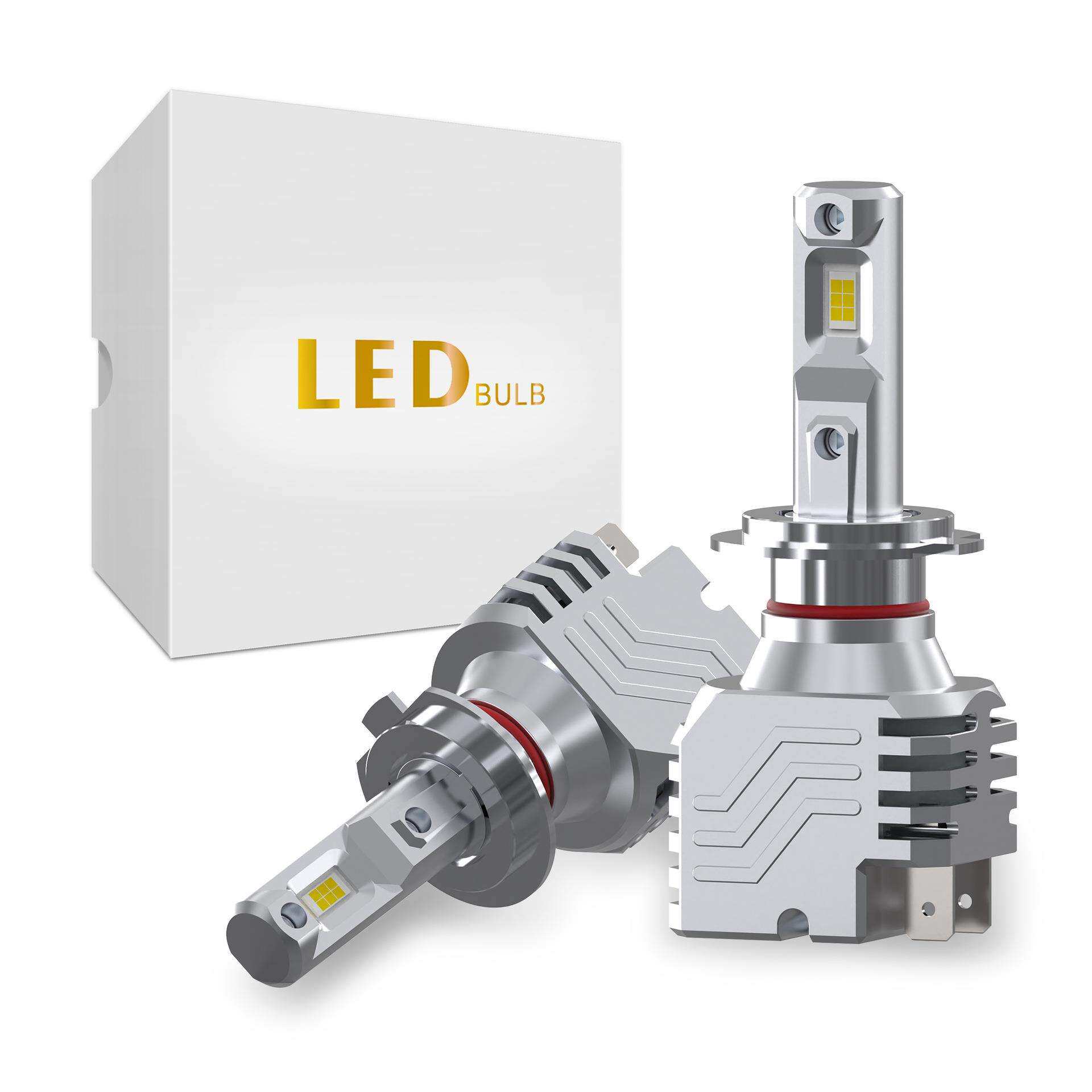 LED大灯 前大灯lLED车灯一体带风扇 LED汽车灯 雾灯H7 H8 H11 H16