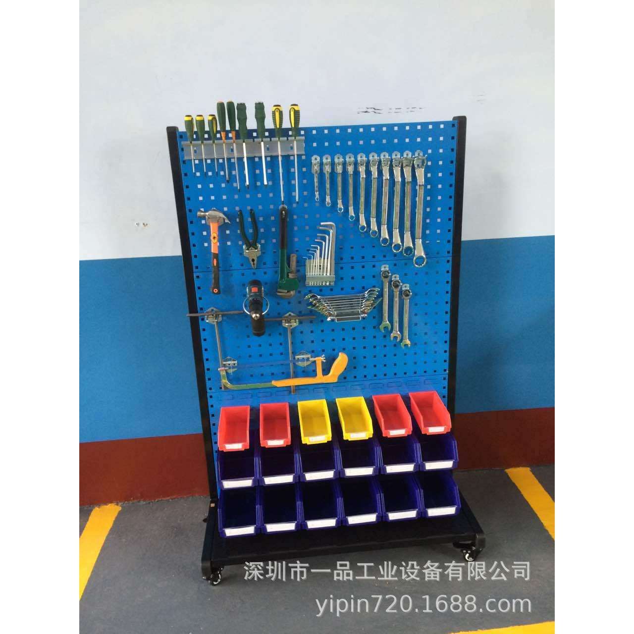 东莞螺丝推车 固定式单面螺丝架 移动式双面螺丝货架博毅弘螺丝架