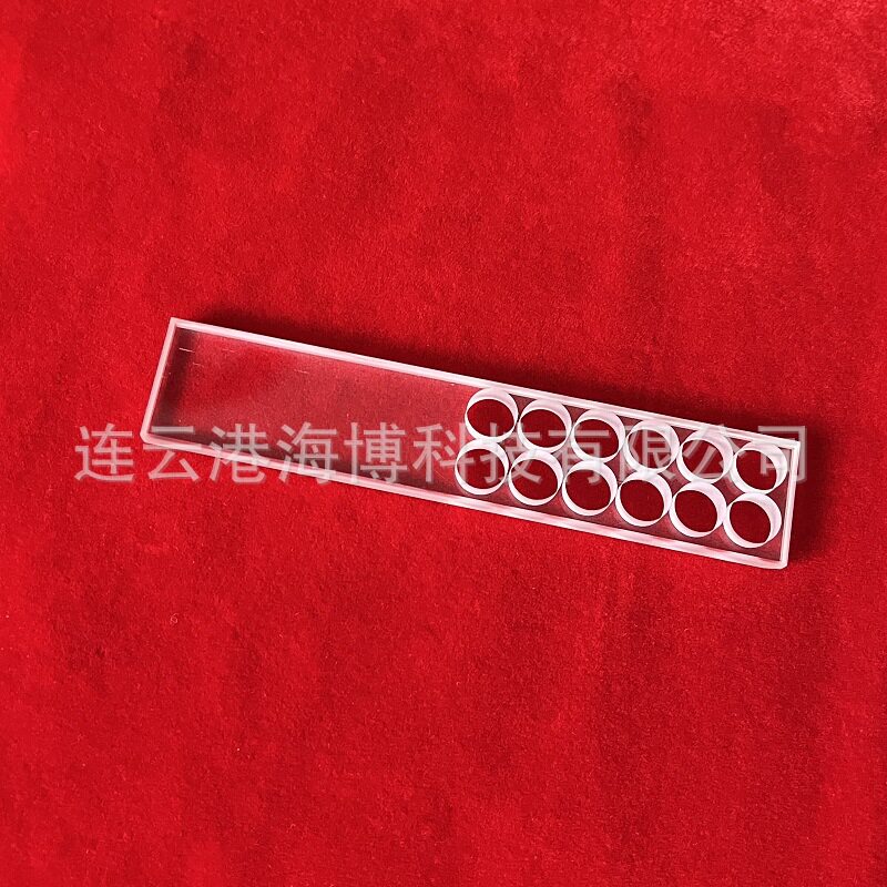 透明高纯石英圆片 石英磨砂片方片高温开槽打孔玻璃片异形石英片