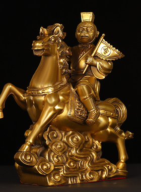 马上封侯摆件纯铜马m上猴生肖马家居办公室工艺礼品马到成功铜猴