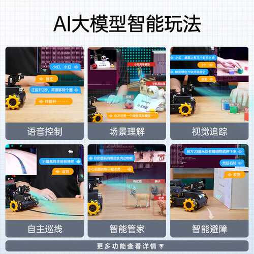 智能小车麦轮Ai大模型视觉识别TurboPi编程ROS机器人
