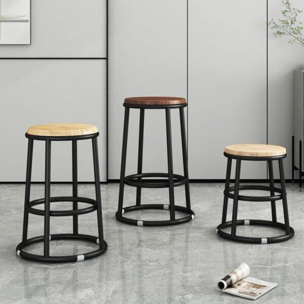 加厚吧台KTV游戏厅家用脚凳高脚酒吧手机柜台凳子圆凳台椅发完