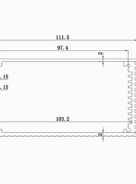 111x58铝合金外壳传感器净化器铝功放机箱壳电源控制器壳体8092
