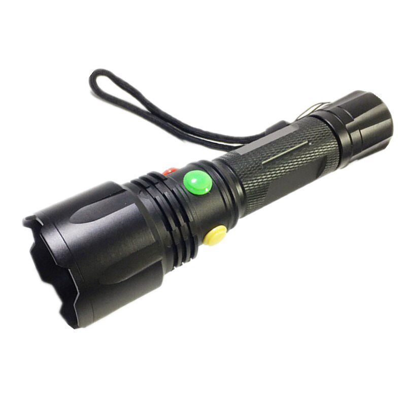 充电强光铁路信号灯带磁铁红黄绿白四色救生警示灯应急救援手电筒