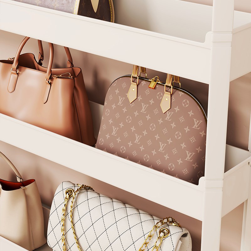 家用入户门后夹缝置物架包包手提包多层整理摆放架门后窄缝收纳柜