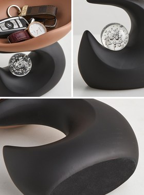 时来运转入户玄关钥匙收纳摆件装饰品高颜值家居客厅桌面置物架