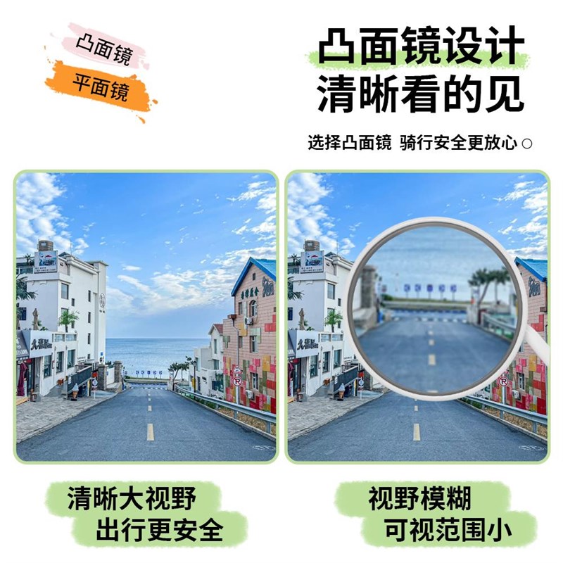 适用雅迪爱玛九号台铃小刀电动电瓶自行车后视镜反光倒车镜通用