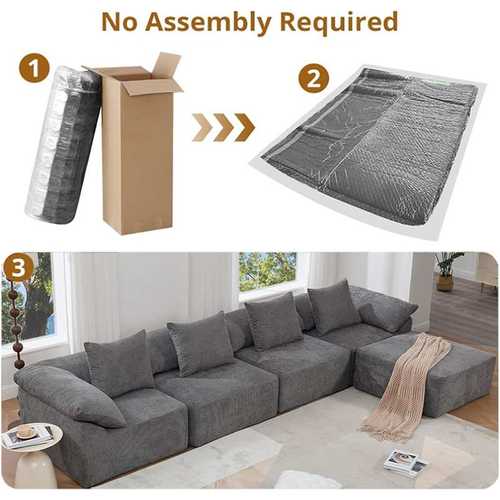 跨境组合沙发压缩全海绵l型沙发地板沙发分段式沙发Compressed so